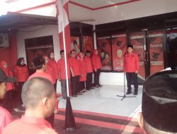 DPC PDI Perjuangan Purwakarta Laksanakan Upacara Disekretariat